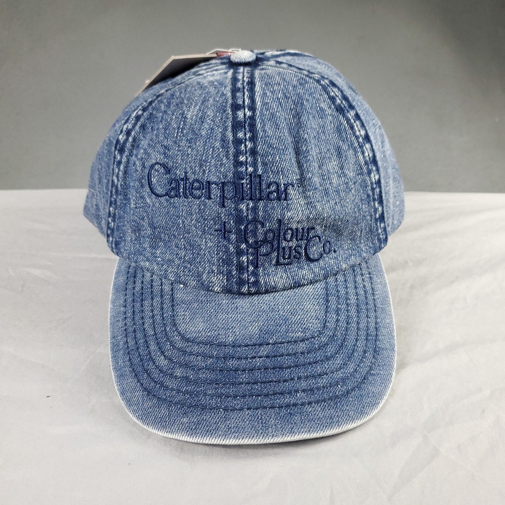 CAT X Colour Plus Co Hat Mens Size Small/Medium Denim Dad Cap Metal Buckle Strap